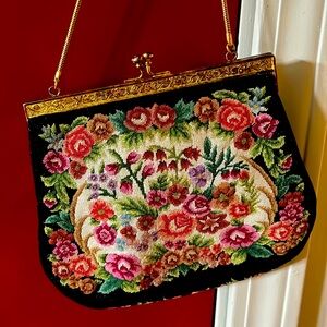 Vintage embroidered clutch- likely 1970’s according to Etsy